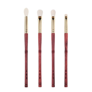 MYDESTINY 2020 New Year EYE Kit I - 4-Pieces Luxury Pterocarpus santalinus Wood & Saikoho Goat Hair Eyeshadow Brushes Set