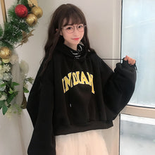Load image into Gallery viewer, BONNTEE Women Oversize Letter Print Sweatshirt