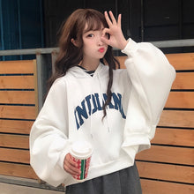 Load image into Gallery viewer, BONNTEE Women Oversize Letter Print Sweatshirt