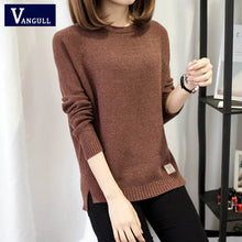 Load image into Gallery viewer, VANGULL Women O-Neck Long Sleeve Knitted Sweater