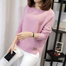 Load image into Gallery viewer, VANGULL Women O-Neck Long Sleeve Knitted Sweater