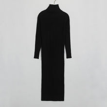 Load image into Gallery viewer, WIXRA Women Knitted Long Knee-Length Turtleneck Dress