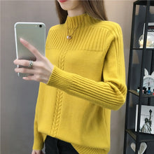 Load image into Gallery viewer, YIPN.IGACOYOU Women Knitted Turtleneck Sweater