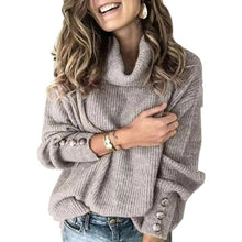 Load image into Gallery viewer, IMCUTE Women Long Sleeve Knitted Sweater