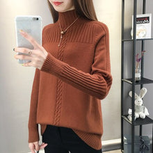 Load image into Gallery viewer, YIPN.IGACOYOU Women Knitted Turtleneck Sweater
