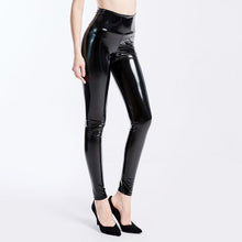 Load image into Gallery viewer, CHRLEISURE Women Stretch Black Pu Leather Pants