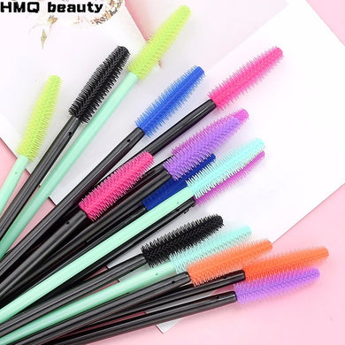 HMQ BEAUTY Disposable Silicone Gel Eyelash Brush Comb Mascara Wands