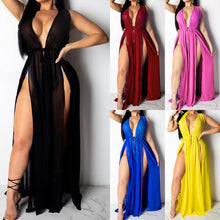 Load image into Gallery viewer, MEIHUIDA Women Maxi Wrap Long Dress