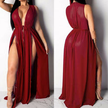 Load image into Gallery viewer, MEIHUIDA Women Maxi Wrap Long Dress