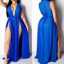 Load image into Gallery viewer, MEIHUIDA Women Maxi Wrap Long Dress