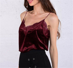 MEIHUIDA Silk Lace Tank Top