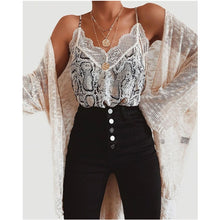 Load image into Gallery viewer, MEIHUIDA Silk Lace Tank Top