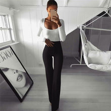 Load image into Gallery viewer, HIRIGIN Women High Waist Slim Flare Pants