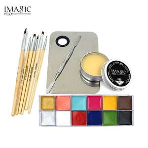 IMAGIC Professional  Cosmetics 1 X12 Colors Body Painting And Skin Wax And Make Up Remover Set