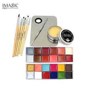 IMAGIC Professional  Cosmetics 1 X12 Colors Body Painting And Skin Wax And Make Up Remover Set