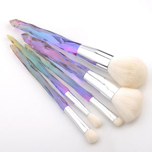 FLD 5Pcs Crystal Style Makeup Brushes Set