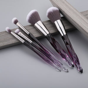 FLD 5Pcs Crystal Style Makeup Brushes Set