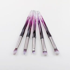 FLD 5Pcs Crystal Style Makeup Brushes Set