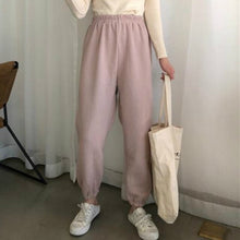 Load image into Gallery viewer, BONNTEE Women Flat Elastic Waist Drawstring Sweatpants