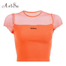 Load image into Gallery viewer, ARTSU Women Candy Color Cute Print Crop Top