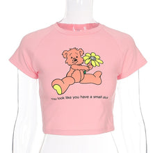 Load image into Gallery viewer, ARTSU Women Candy Color Cute Print Crop Top