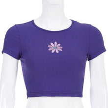 Load image into Gallery viewer, ARTSU Women Candy Color Cute Print Crop Top