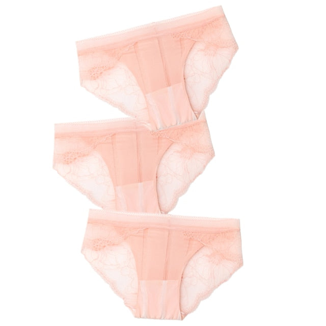 ABBILLE Women 3pcs Lace Underwear