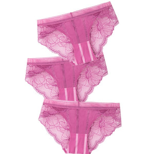 ABBILLE Women 3pcs Lace Underwear