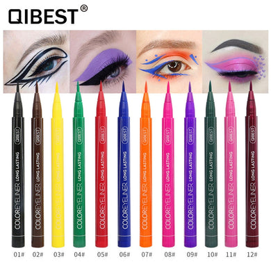 QIBEST 12 Color Liquid Eyeliner