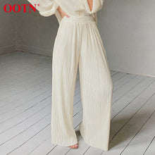 Load image into Gallery viewer, OOTN Women Wide Leg Elastic High Waist Oversized Pants And Top