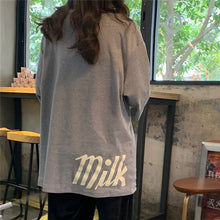 Load image into Gallery viewer, BONNTEE Women Milk Printed Loose Long Top