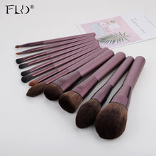 Load image into Gallery viewer, FLD 12pcs Wood Handle Makeup Brush Set