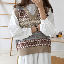 Load image into Gallery viewer, BONNTEE Women Knitted Patchwork Pullover