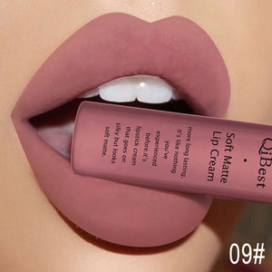 QIBEST Brand 34 Colors Soft Matte Lip Cream