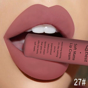 QIBEST Brand 34 Colors Soft Matte Lip Cream