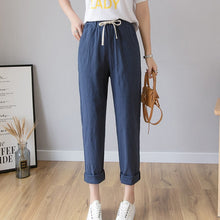 Load image into Gallery viewer, LUCKBN Women Casual Ankle Length Trousers