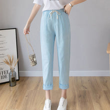 Load image into Gallery viewer, LUCKBN Women Casual Ankle Length Trousers