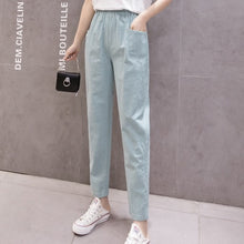 Load image into Gallery viewer, LUCKBN Women Casual Ankle Length Trousers