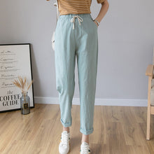 Load image into Gallery viewer, LUCKBN Women Casual Ankle Length Trousers
