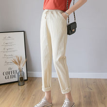 Load image into Gallery viewer, LUCKBN Women Casual Ankle Length Trousers