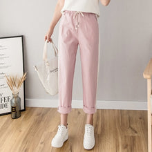 Load image into Gallery viewer, LUCKBN Women Casual Ankle Length Trousers