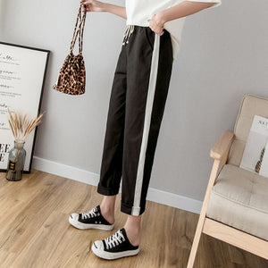 LUCKBN Women Casual Ankle Length Trousers