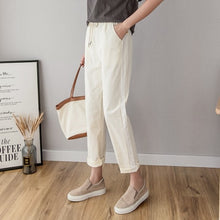 Load image into Gallery viewer, LUCKBN Women Casual Ankle Length Trousers