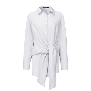 ZANZEA Long Sleeve Lace Up Shirt