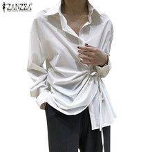 Load image into Gallery viewer, ZANZEA Long Sleeve Lace Up Shirt