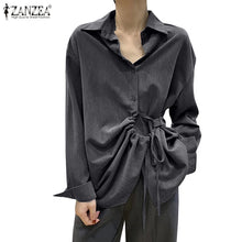Load image into Gallery viewer, ZANZEA Long Sleeve Lace Up Shirt