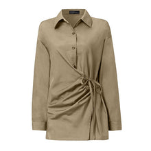 Load image into Gallery viewer, ZANZEA Long Sleeve Lace Up Shirt