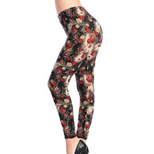 Load image into Gallery viewer, CUHAKCI Women Graffiti Floral Patterned Print Leggings