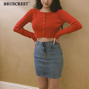 BRUSCREST Women Knitted Cardigan