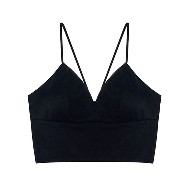 SAFEER Satin Cropped Wireless Bralette